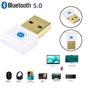 Adaptador Usb BT 5.0 Csr Dongle Para Pc E Notebook Branco
