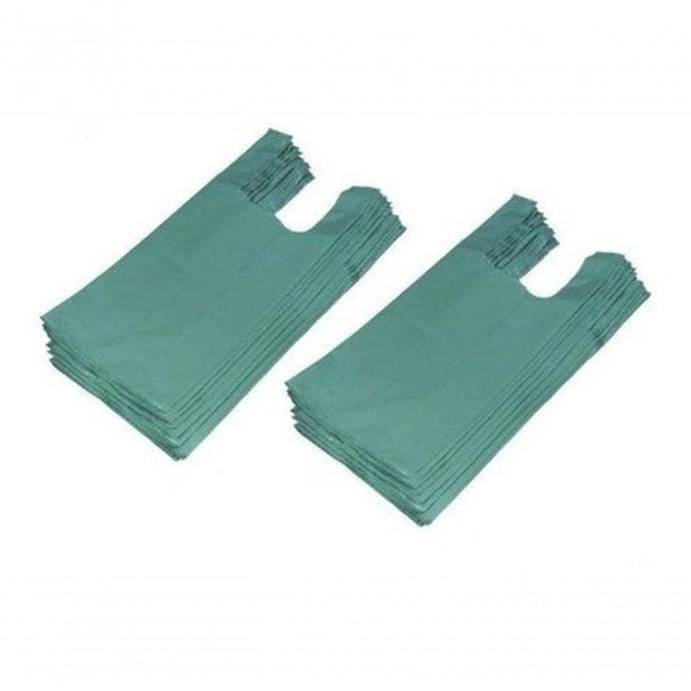 500 Sacolas Plasticas 40x50 Verde Reciclada