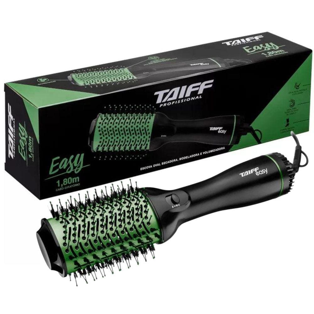 Escova Oval Secadora Taiff Easy Verde 1200W 127V