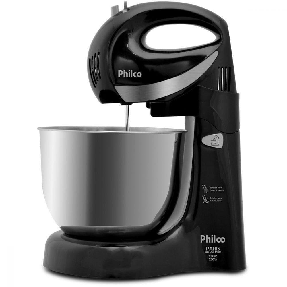 Batedeira Philco Paris Inox Duo Mixer Turbo Preto 220v