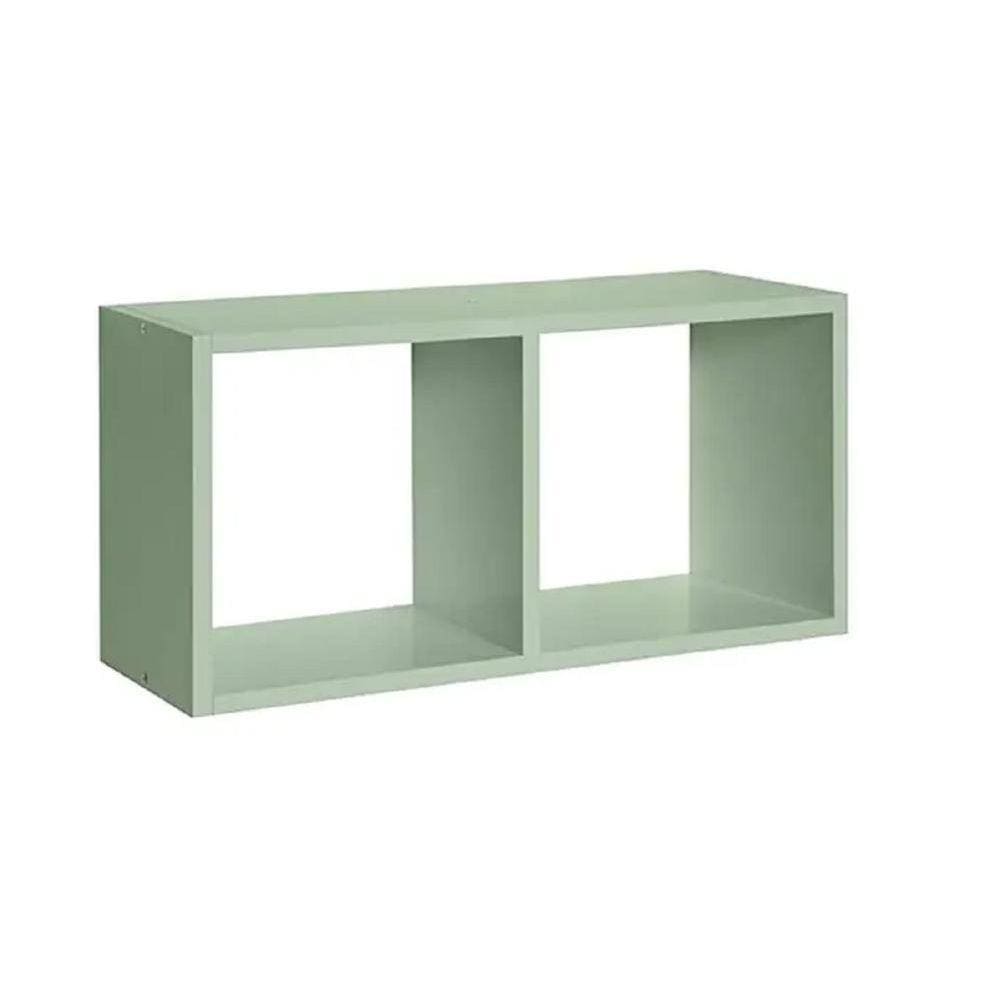 Nicho Prateleira Duplo Decorativo Colors Retangular Verde
