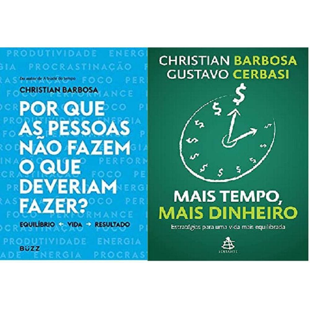 Kit 2 Livros Christian Barbosa Mais Tempo, Mais Dinheiro +
