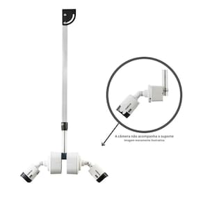Suporte Longo Cftv Dome/Bullet 2 Caixas Passagem - 2Mt