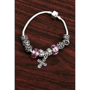 Pulseira Life com Berloques rosas