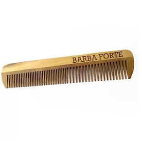 Pente De Madeira Artesanal Barba Forte Pt004