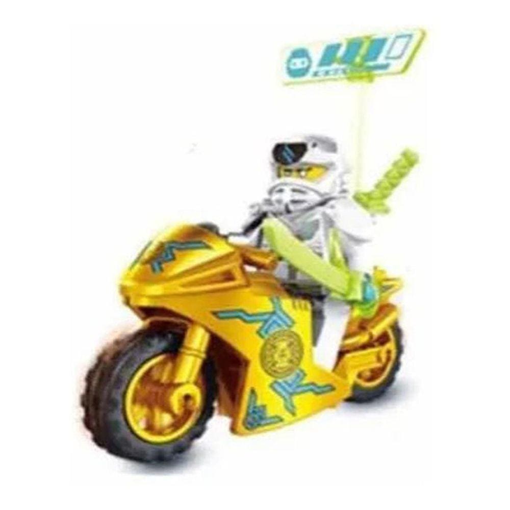 Blocos De Montar Moto Dourada Ninja Go Zane Ninjago