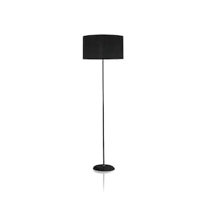 Luminária Chão Cúpula Redonda Preta