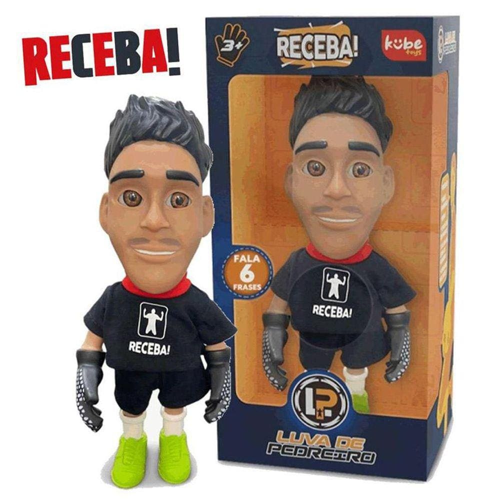 Boneco de Vinil Luva de Pedreiro Receba! com Som e Frases
