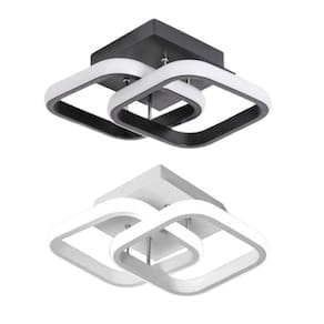 Lustre De Teto Led Para Banheiro 24X20X12,5Cm - Preto
