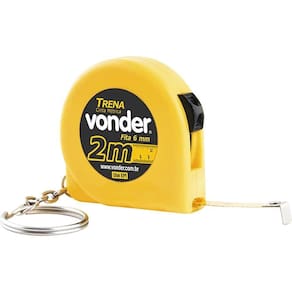 Trena Chaveiro Plástica Com Fita Em Aço Vonder 2M X 6Mm