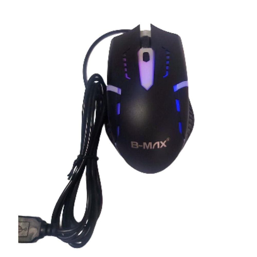 Mouse Gamer Com Fio B-Max Com Iluminação Led 7 Cores