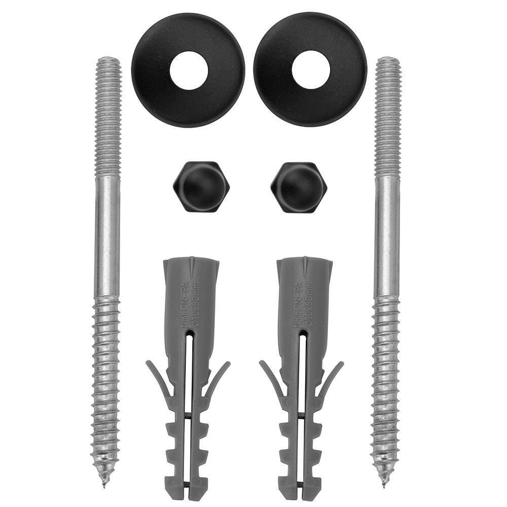 Kit Parafuso Inox Black/Preto 10Mm Fixação Vaso Sanitário