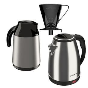 Kit Chaleira elétrica 220V+ Garrafa Térmica Inox 0,6l+Filtro