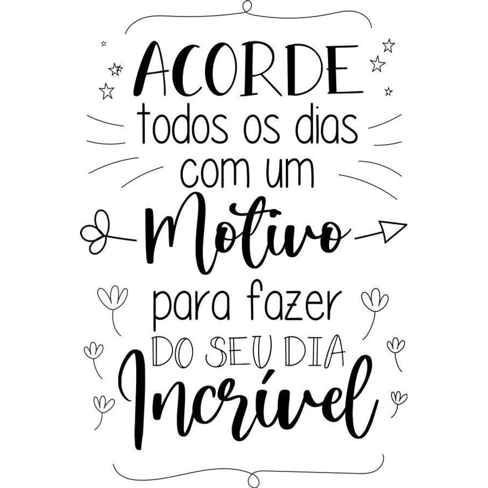Adesivo Decorativo De Parede Frase Motivo Para Ser Feliz