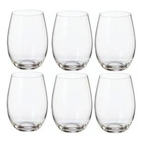 Kit 6 Copos Crystal Bohemia Titanium Água Suco Drink 560Ml