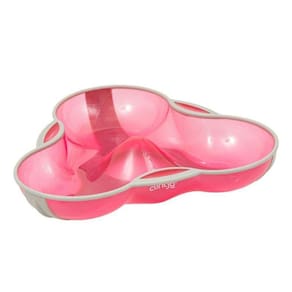 Prato Infantil Com Divisórias Rosa - Clingo