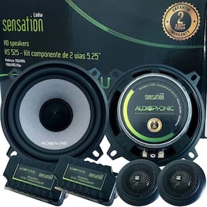 Alto Falante Kit 2 Vias Audiophonic Ks 525 100W RMS