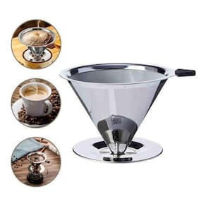 Coador De Café Inox Filtro De Café Inox Reutilizável Tam 102