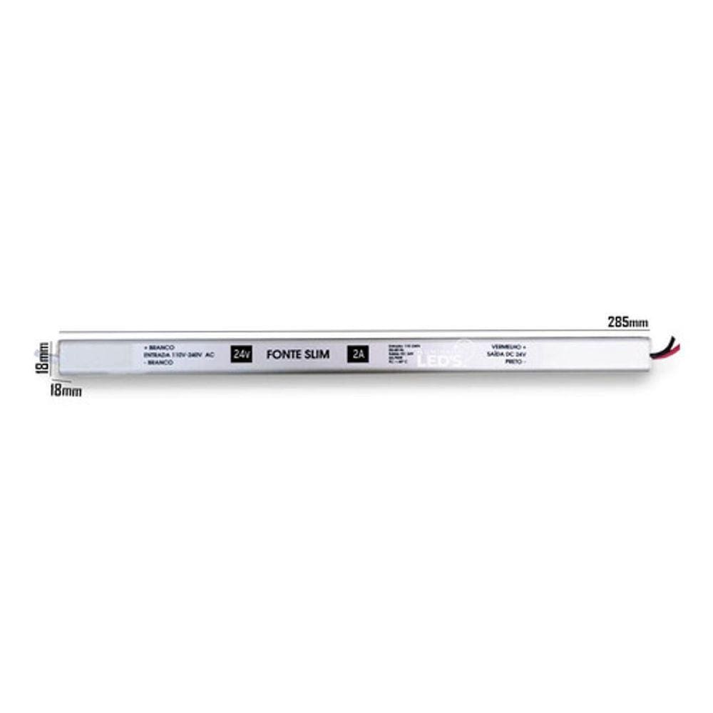 Fonte Slim Para Fita Led Luckfoyu 24V 2A 48W Tb-1646