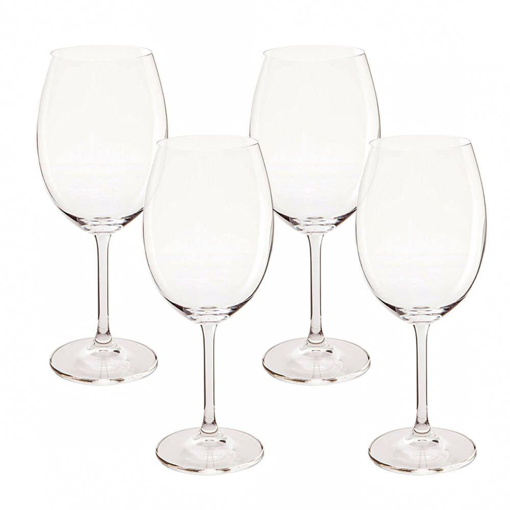 Jogo de taças de Vinho de Cristal Bohemia Gastro Colibri 580mL 4 peças