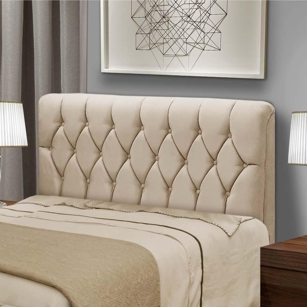 Cabeceira Cama Box Casal 145Cmx126Cm Bege