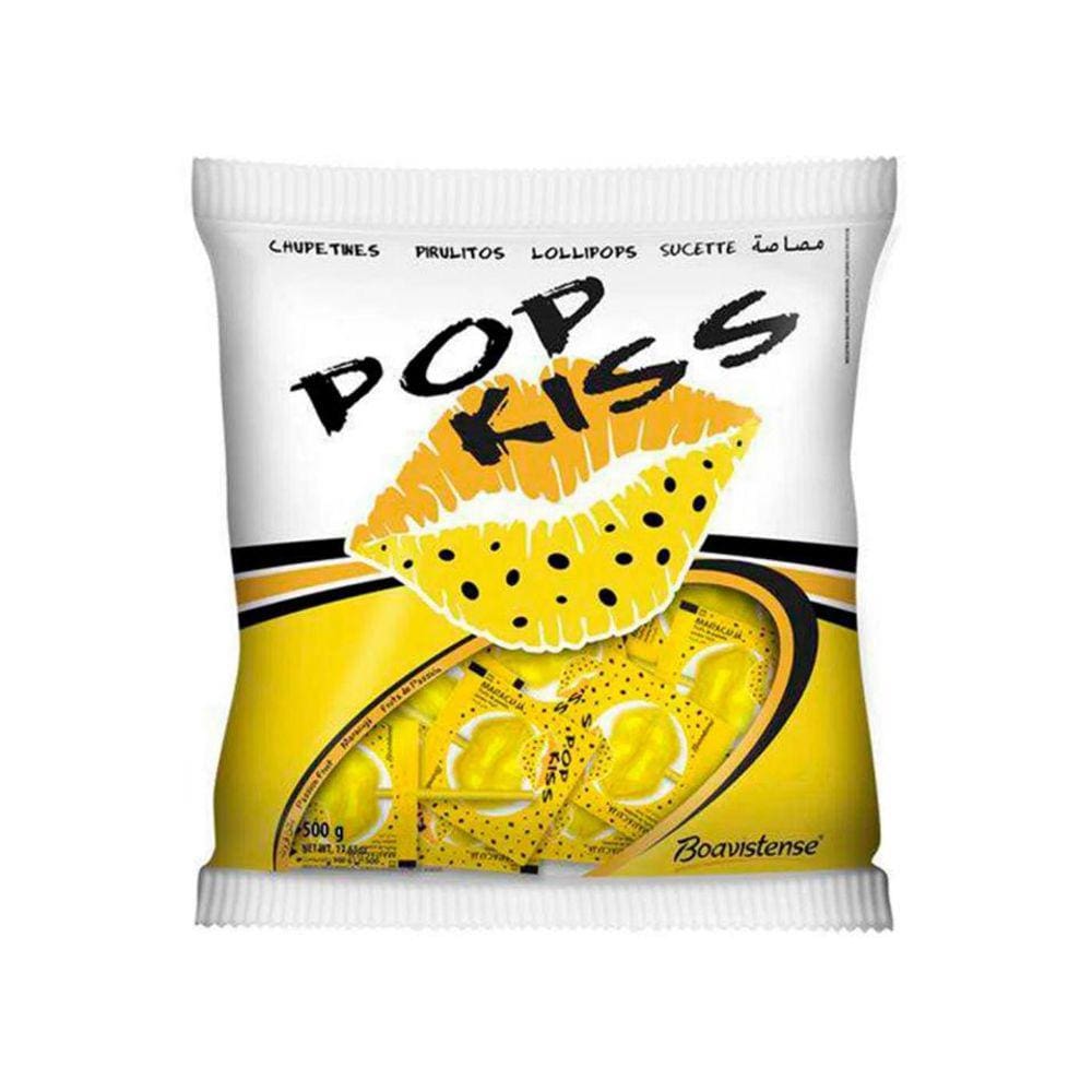 Pirulito Pop Kiss Maracujá Pacote C/50unid - 500g