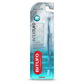Escova Dental Intertufo Bitufo Cônica + 6 Refis Interdentais