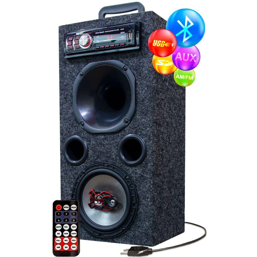 Caixa Bob Bluetooth Trio 1500 Watts Residencial Muito Forte