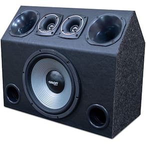 Caixa Carro Som Automotivo Trio Sub 12 Pol 200w rms Driver Corneta Tweeter