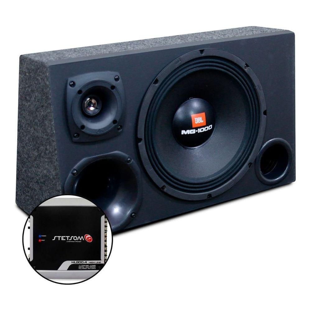 Caixa Som Trio Completa 12 Mg1000 + Modulo Stetsom 800