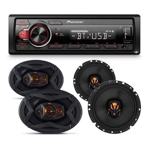 Rádio Aparelho Pioneer Bluetooth 218bt + 4 Alto Falantes