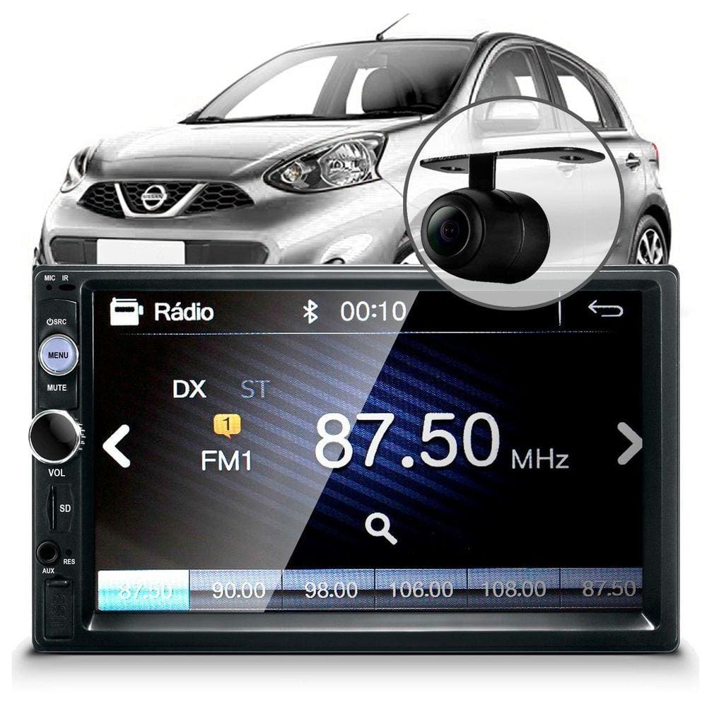 Central Multimídia Mp5 March Cam Bluetooth Espelhamento Android