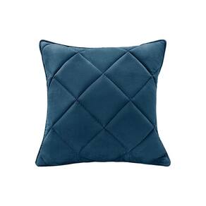 Almofada Decorativa Nina Matelassê 48X48 Veludo Azul Marinho
