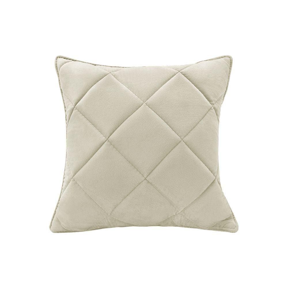 Almofada Decorativa Nina Matelassê 48X48 Veludo Bege