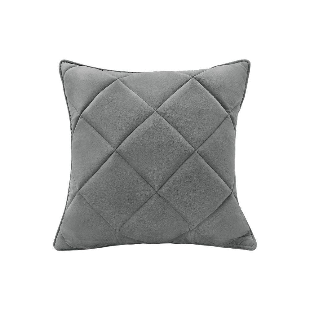Almofada Decorativa Nina Matelassê 48X48 Veludo Cinza