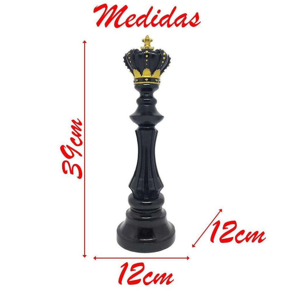 Decoração Peças De Xadrez Cavalo Escultura Grande Estátua 25cm