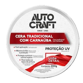 Cera Tradicional Com Carnauba Autocraft 200grs