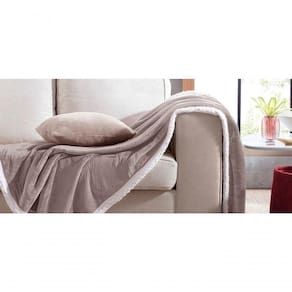 Cobertor Solteiro Sherpa Gran Peles 160 M X 220 M bege