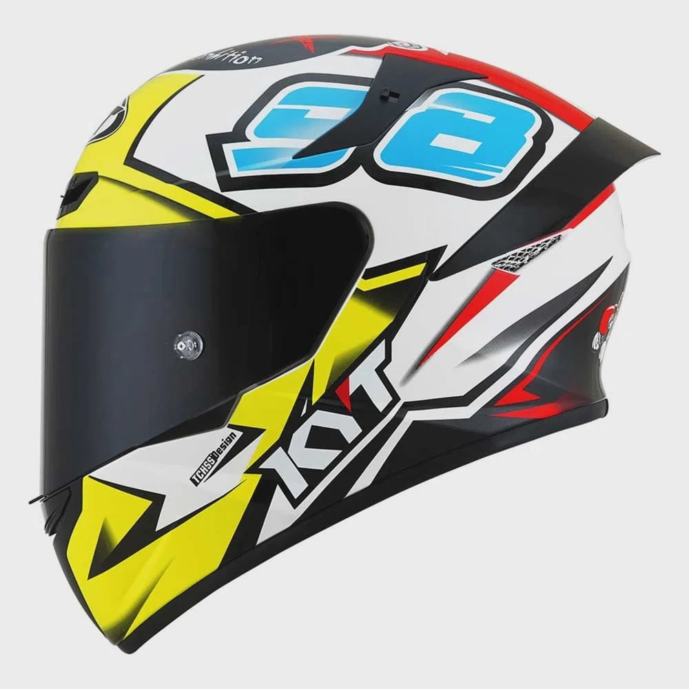 Capacete KYT TT Course  98 Bomb Branco