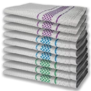 9 Panos De Prato Atoalhado Felpudo Verde Azul e Roxo