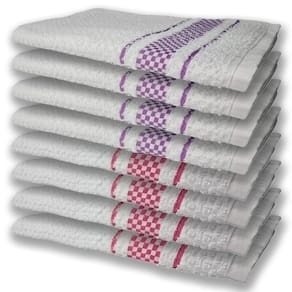 8 Panos De Prato Atoalhado Felpudo 4 Rosa 4 Roxo