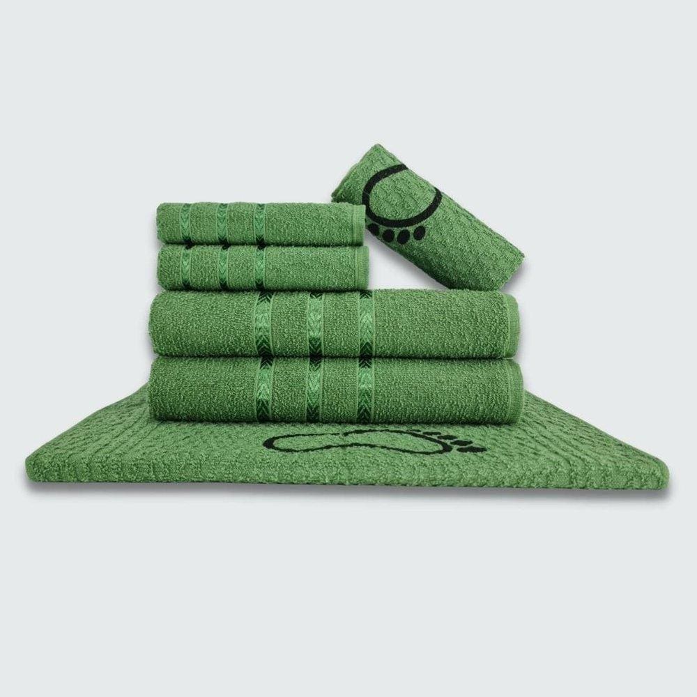Jogo De Toalha Banho 6 Peças Viena Verde