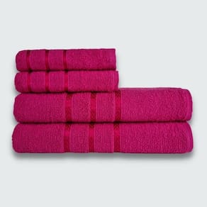 Jogo De Toalha Banho 4 Peças Viena Rosa