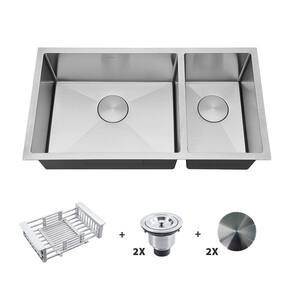 Kit Cuba Dupla Gourmet com Acessórios Solo 50x25x40 e Válvulas e Escorredor e Tampas Decorativas Arell