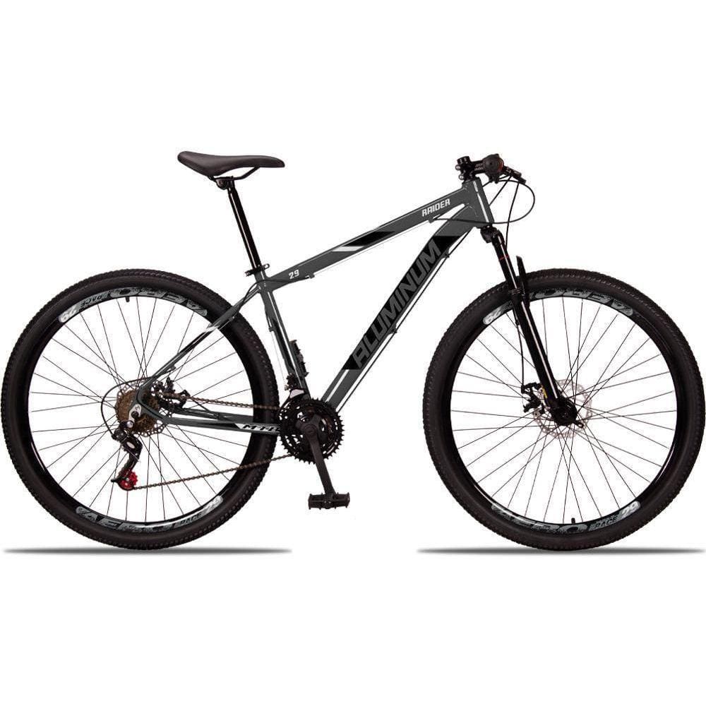 Bicicleta 29 Aluminum Raider 21 Marchas Grafite+Preto
