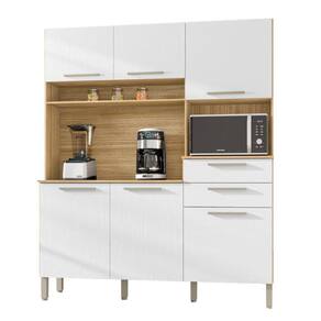 Armário De Cozinha Montesa 6 Portas Freijó / Branco