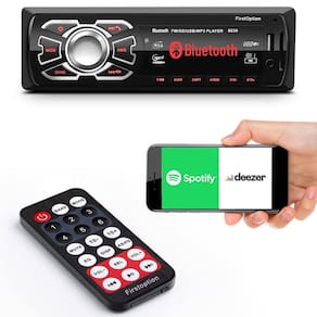 Som automotivo First Option 6630BSC com USB, bluetooth e leitor de cartão SD