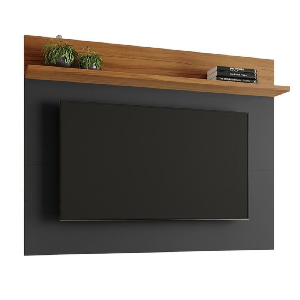 Painel Para Tv Smart Até 50" Nt 1185 Notável Preto/ Freijó