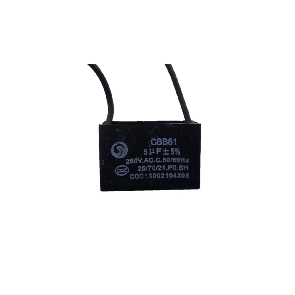 Capacitor Quadrado P/ Ventilador 2 Fios 5uf 50/60hz 250vac