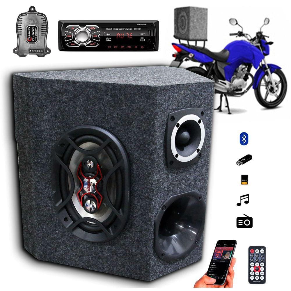 Caixinha Bob Ativa Residencial 6x9 Fm Usb Bluetooth Aux Top